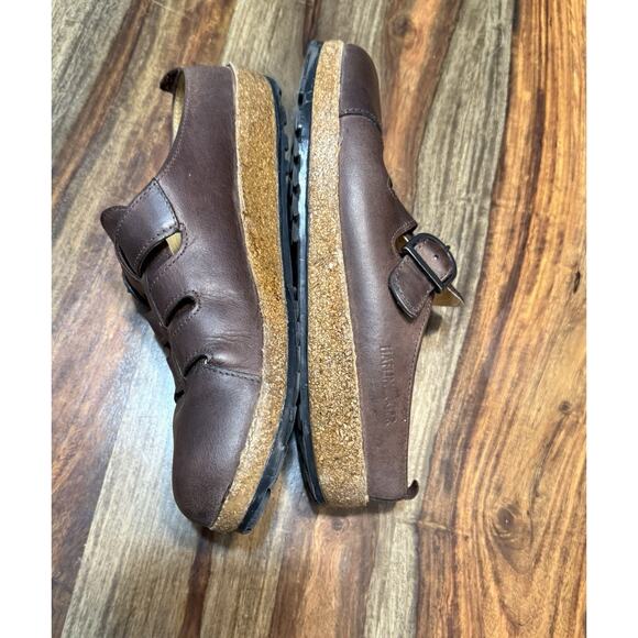 Haflinger Fisherman Womens Size 39-8 Brown Leather Clog Shoes - Picture 3 of 16